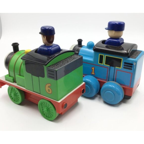 2 Tomy Push Down N Go Thomas the Tank and Percy Train Engine Lot Vintage 2004 - Picture 5 of 11